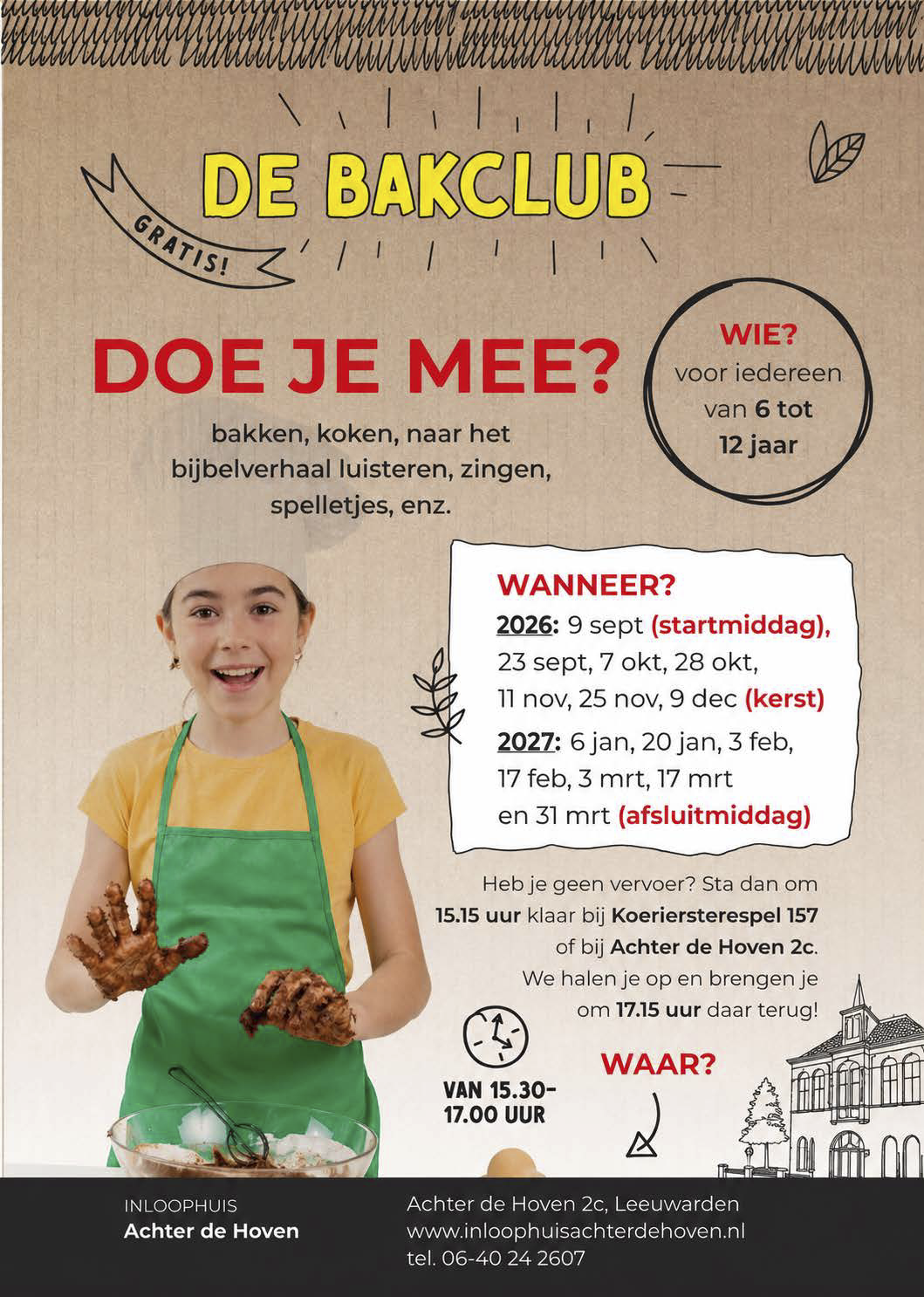 Poster kinderbakclub alle data 26 27